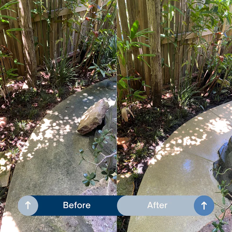 Driveway pressure washing