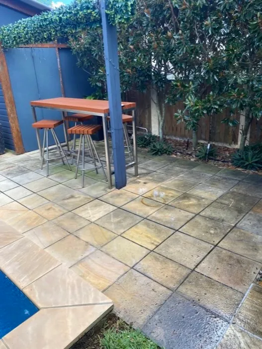 Brisbane property before pressure washing